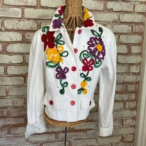 HW EMBELLISHED COTTON JACKET. NWOT
